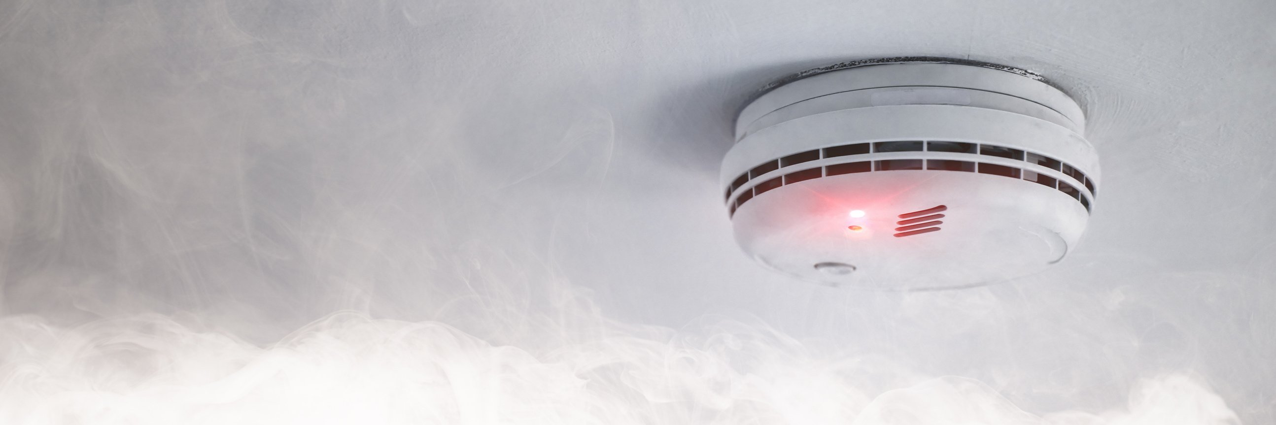 Smoke Detector in Case of Fire Alarm as Fire Protection Warning